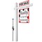 Casafield Real Estate Sign Post for Open House and Yard Sale Signs with Flat Cap and Gothic Cap Options - Vinyl PVC - White
